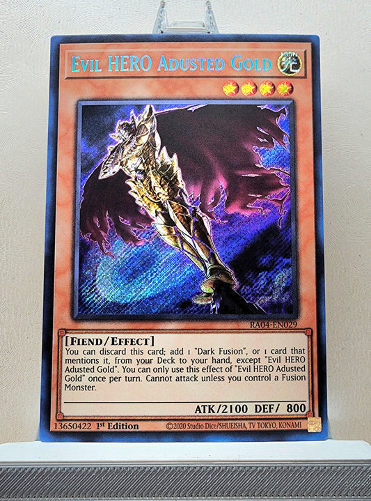 Yugioh! 1x Evil HERO Adusted Gold (RA04 - Secret Rare) 1st Edition