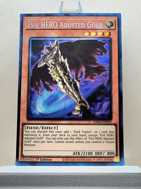 Yugioh! 1x Evil HERO Adusted Gold (RA04 - Prismatic Collectors Rare) 1st Edition