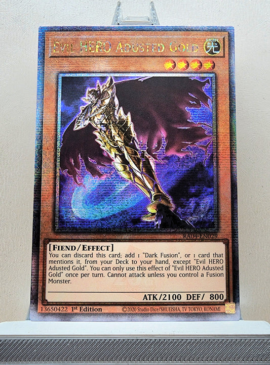 Yugioh! 1x Evil HERO Adusted Gold (RA04 - Quarter Century Secret Rare) 1st Edition