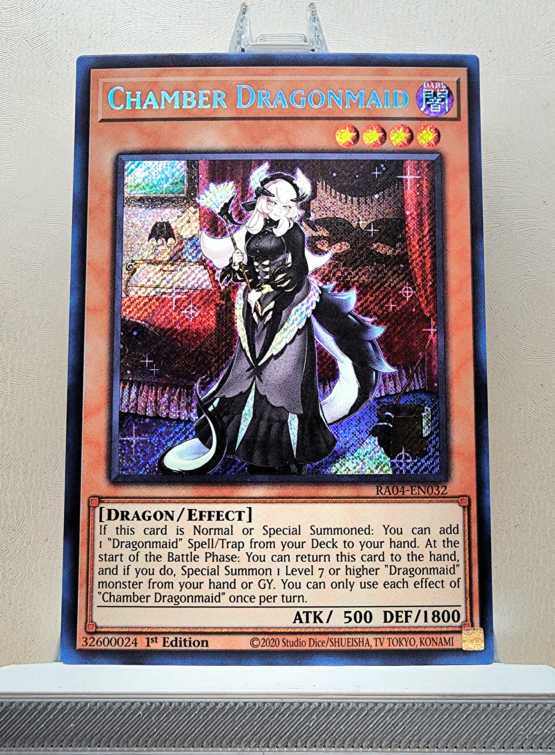Yugioh! 1x Chamber Dragonmaid (RA04 - Secret Rare) 1st Edition KAWAIII SUSHI Yugioh! 1x Chamber Dragonmaid (RA04 - Secret Rare) 1st Edition KAWAIII SUSHI