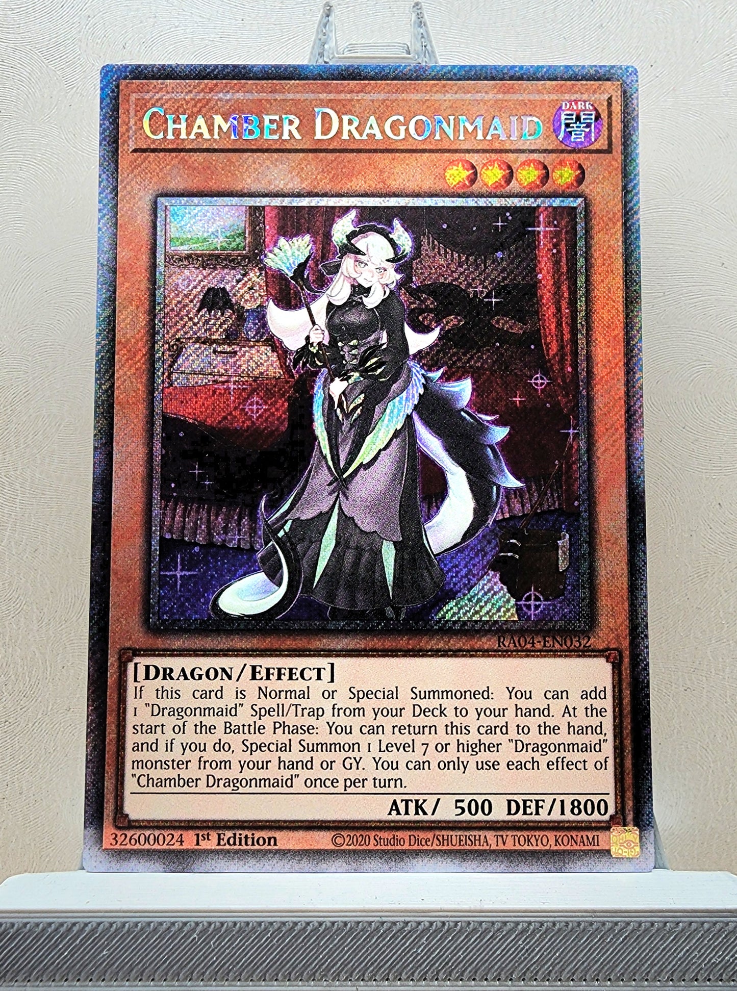 Yugioh! 1x Chamber Dragonmaid (RA04 - Platinum Secret Rare) 1st Edition