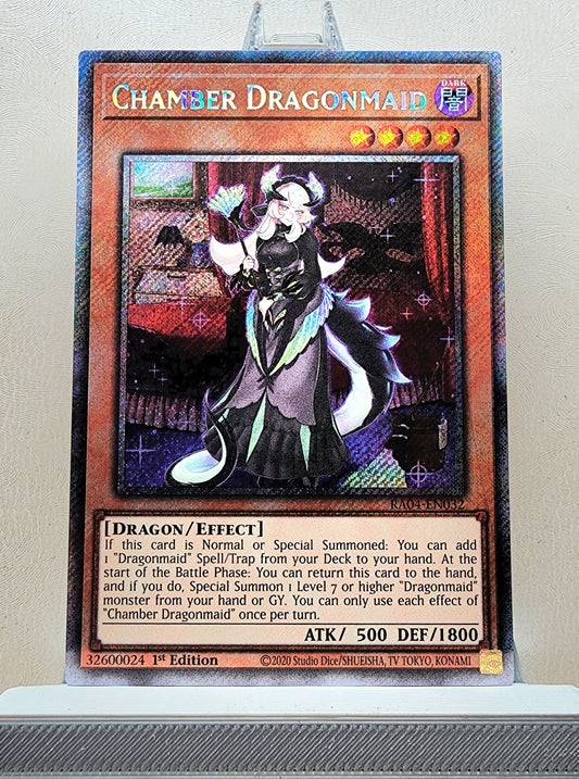 Yugioh! 1x Chamber Dragonmaid (RA04 - Platinum Secret Rare) 1st Edition