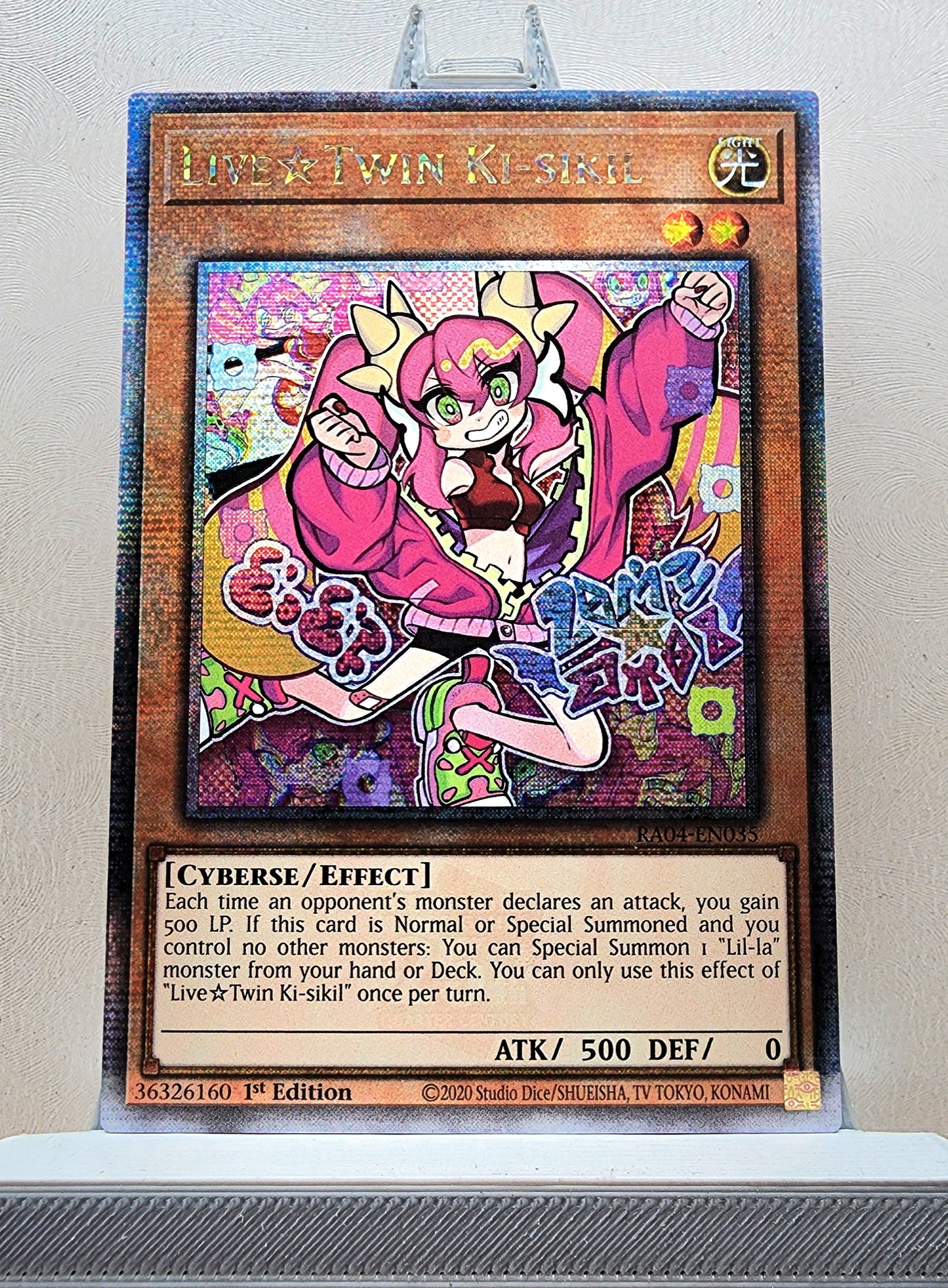 Yugioh! 1x Live☆Twin Ki-sikil (RA04 - Quarter Century Secret Rare) 1st Edition