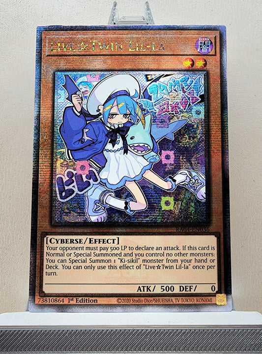 Yugioh! 1x Live☆Twin Lil-la (RA04 - Quarter Century Secret Rare) 1st Edition