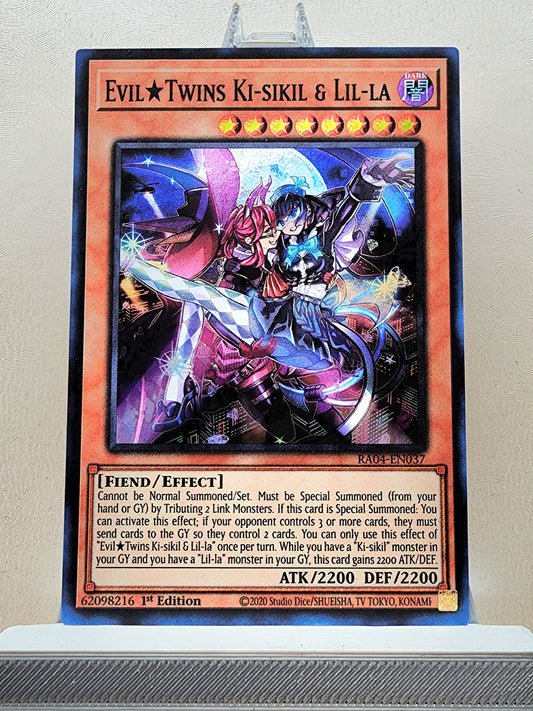 Yugioh! 1x Evil★Twins Ki-sikil & Lil-la (RA04 - Super Rare) 1st Edition