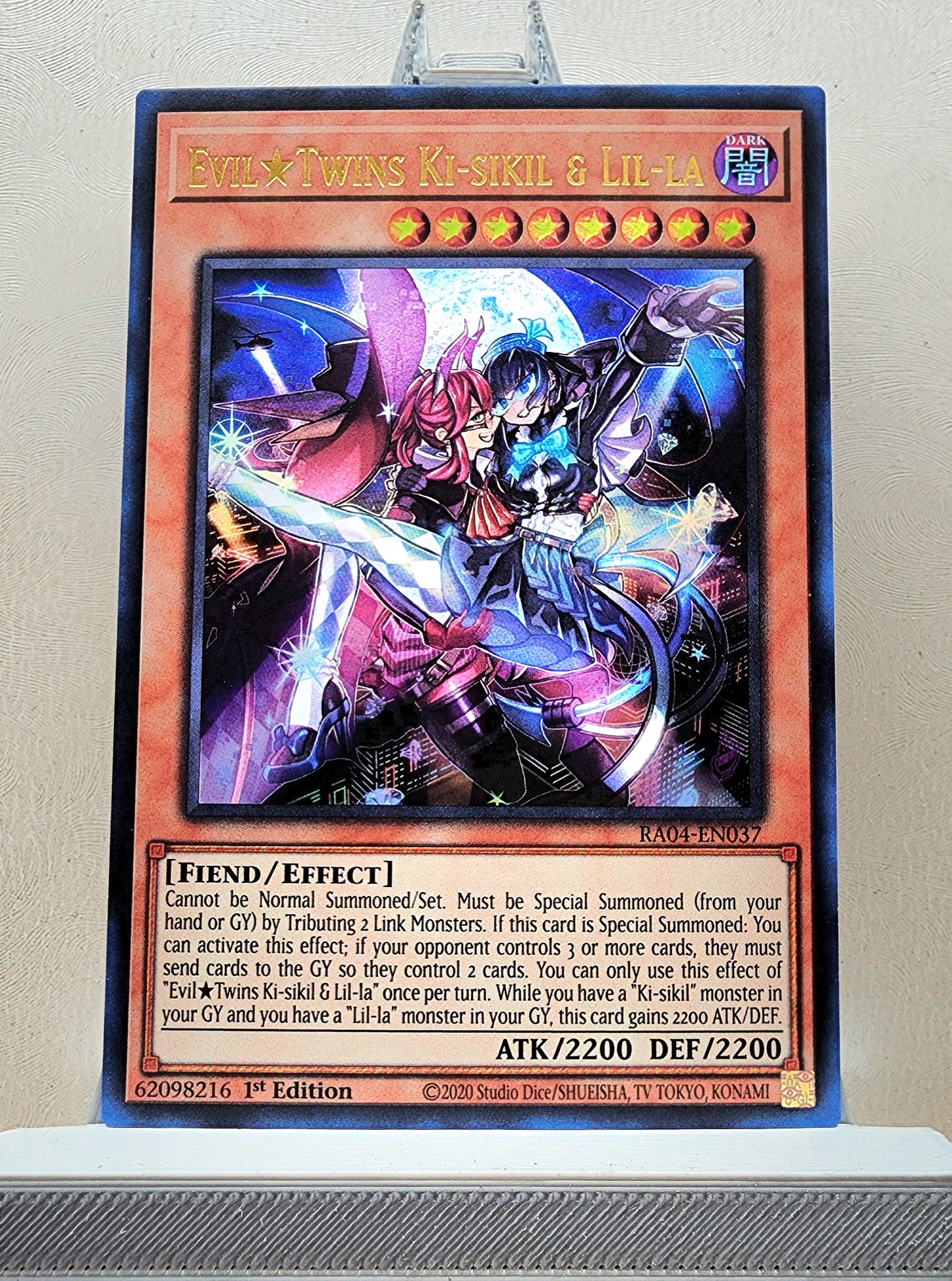 Yugioh! 1x Evil★Twins Ki-sikil & Lil-la (RA04 - Ultra Rare) 1st Edition