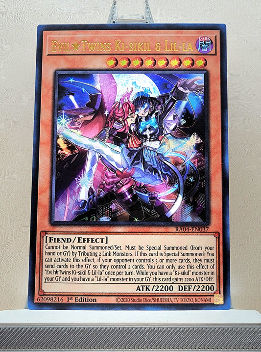 Yugioh! 1x Evil★Twins Ki-sikil & Lil-la (RA04 - Ultra Rare) 1st Edition