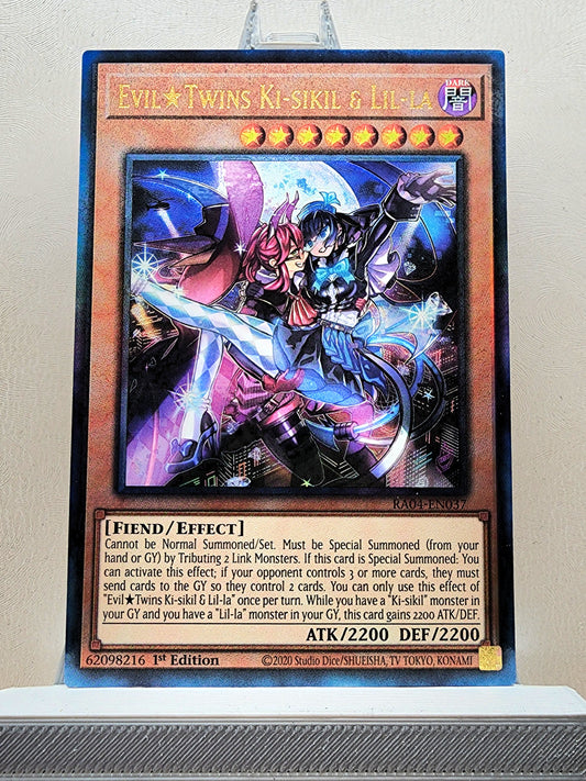 Yugioh! 1x Evil★Twins Ki-sikil & Lil-la (RA04 - Prismatic Ultimate Rare) 1st Edition