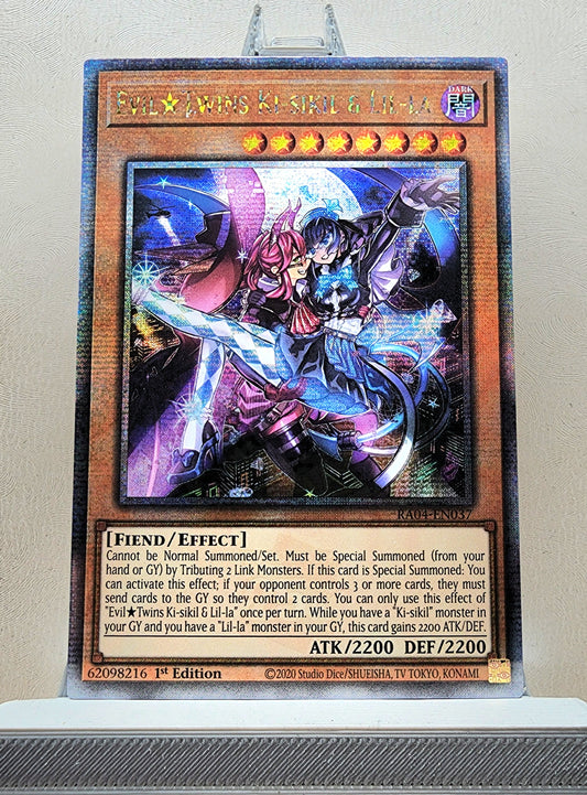 Yugioh! 1x Evil★Twins Ki-sikil & Lil-la (RA04 - Quarter Century Secret Rare) 1st Edition