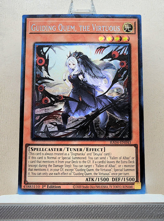Yugioh! 1x Guiding Quem, the Virtuous (RA04 - Prismatic Collectors Rare) 1st Edition