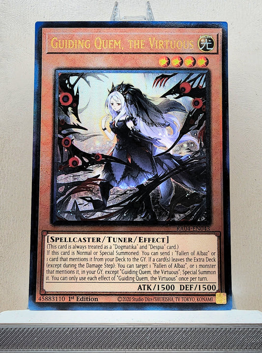 Yugioh! 1x Guiding Quem, the Virtuous (RA04 - Prismatic Ultimate Rare) 1st Edition