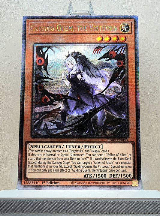 Yugioh! 1x Guiding Quem, the Virtuous (RA04 - Quarter Century Secret Rare) 1st Edition