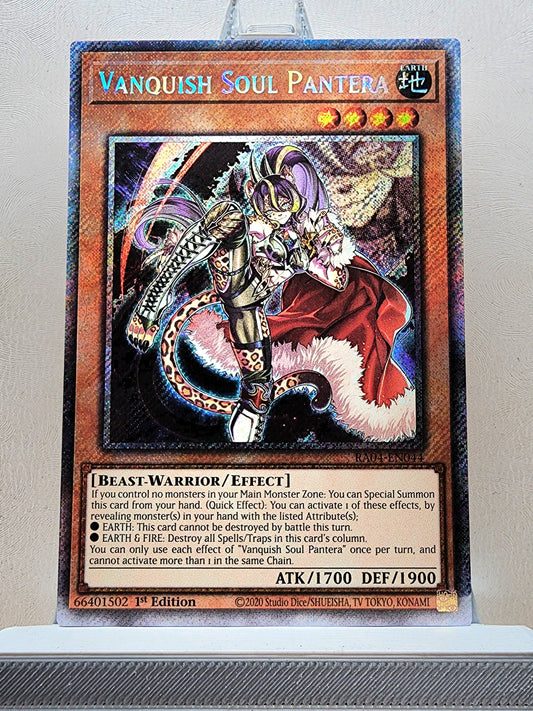 Yugioh! 1x Vanquish Soul Pantera (RA04 - Platinum Secret Rare) 1st Edition