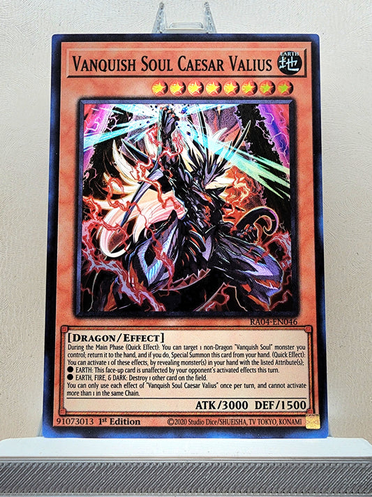 Yugioh! 1x Vanquish Soul Caesar Valius (RA04 - Super Rare) 1st Edition