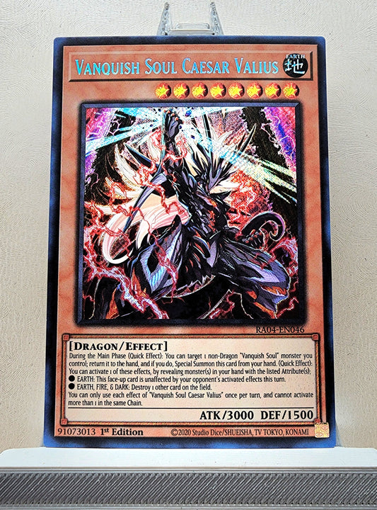 Yugioh! 1x Vanquish Soul Caesar Valius (RA04 - Secret Rare) 1st Edition