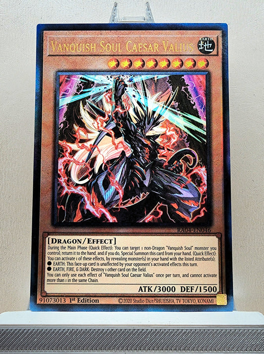 Yugioh! 1x Vanquish Soul Caesar Valius (RA04 - Prismatic Ultimate Rare) 1st Edition