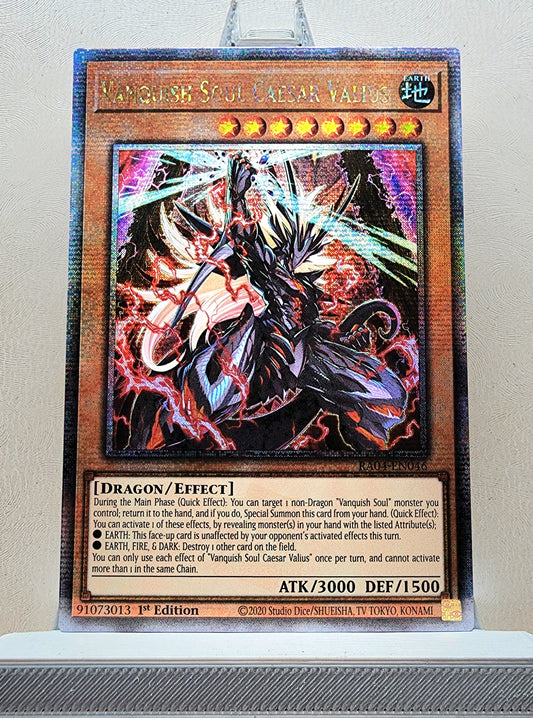 Yugioh! 1x Vanquish Soul Caesar Valius (RA04 - Quarter Century Secret Rare) 1st Edition