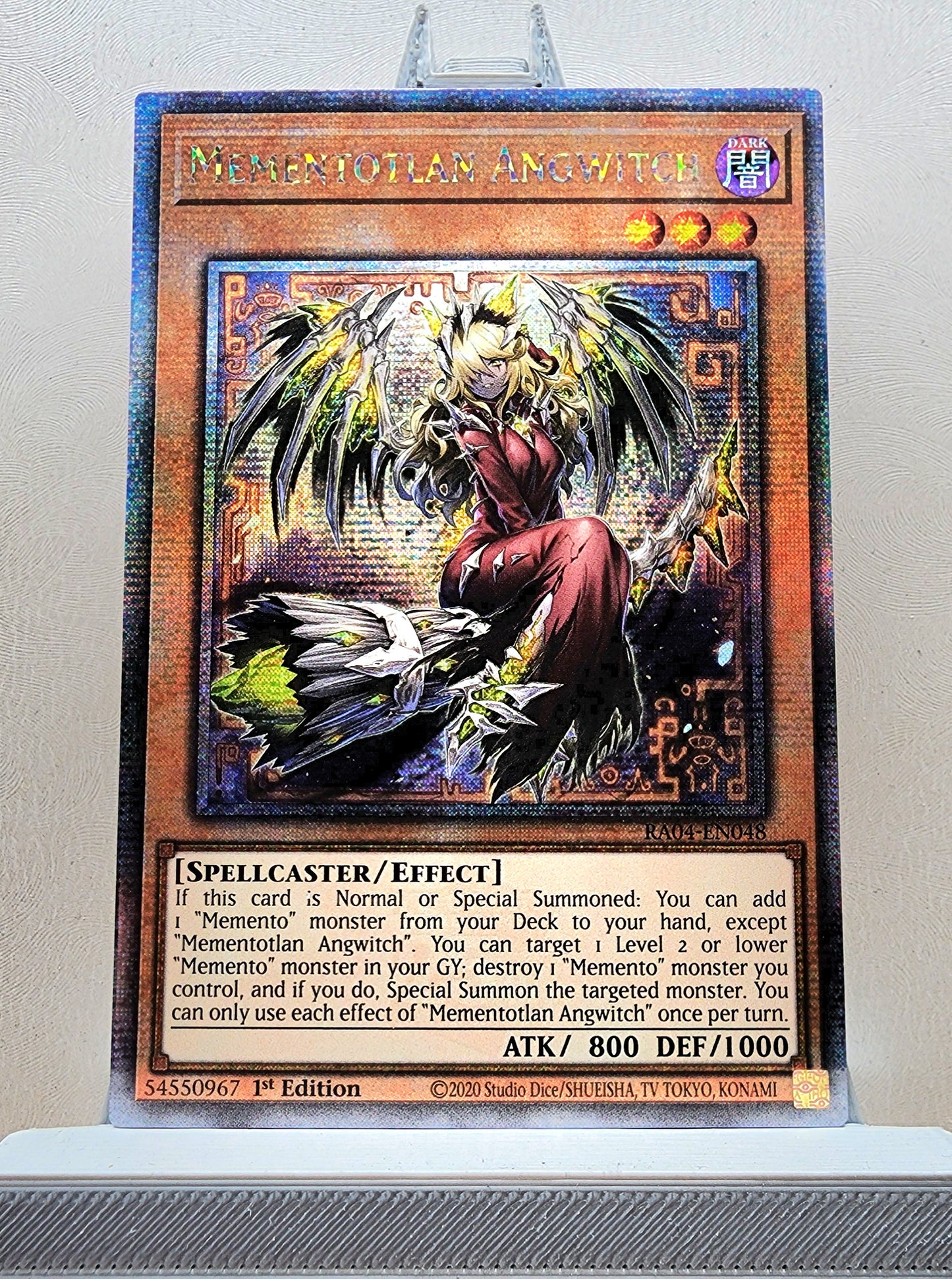 Yugioh! 1x Mementotlan Angwitch (RA04 - Quarter Century Secret Rare) 1st Edition