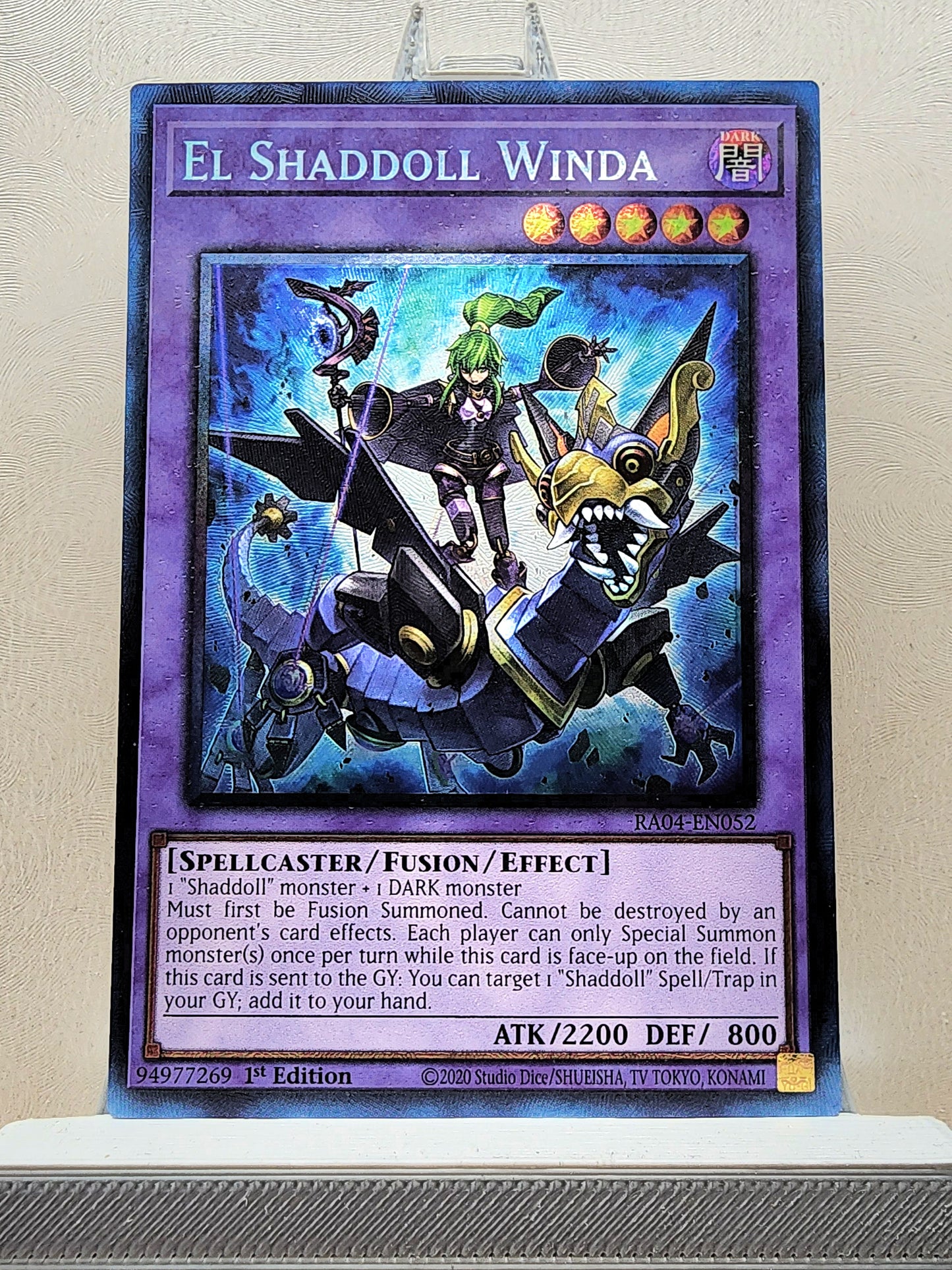 Yugioh! 1x El Shaddoll Winda (RA04 - Prismatic Collectors Rare) 1st Edition