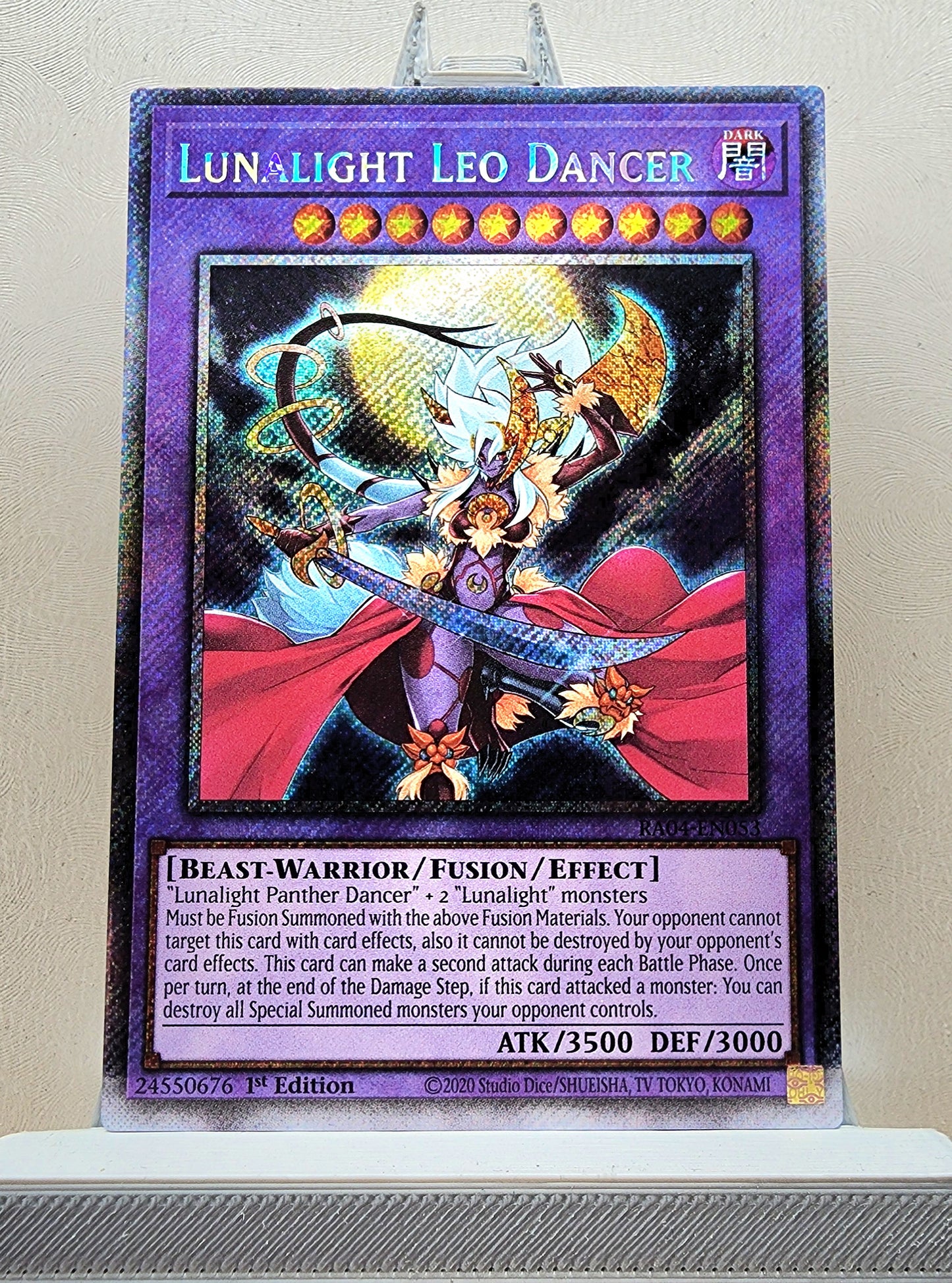 Yugioh! 1x Lunalight Leo Dancer (RA04 - Platinum Secret Rare) 1st Edition