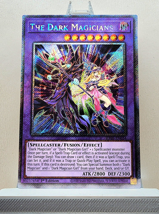 Yugioh! 1x The Dark Magicians (RA04 - Platinum Secret Rare) 1st Edition