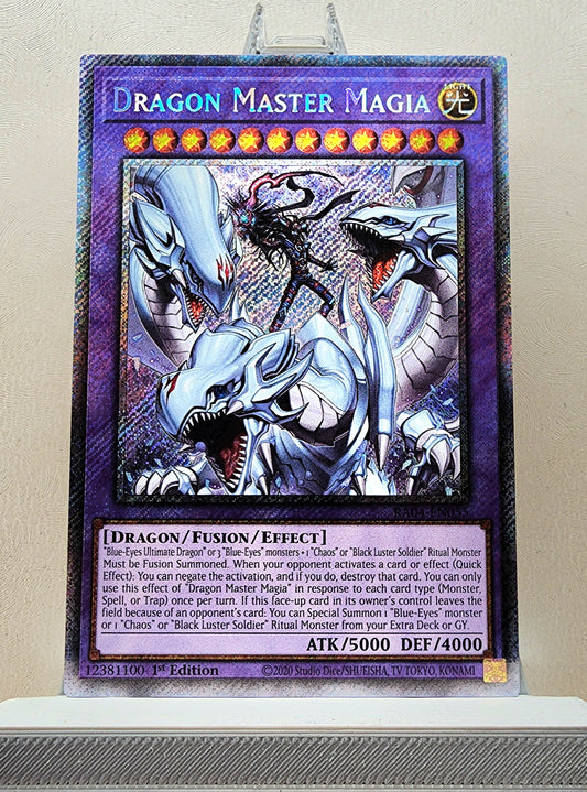 Yugioh! 1x Dragon Master Magia (RA04 - Platinum Secret Rare) 1st Edition