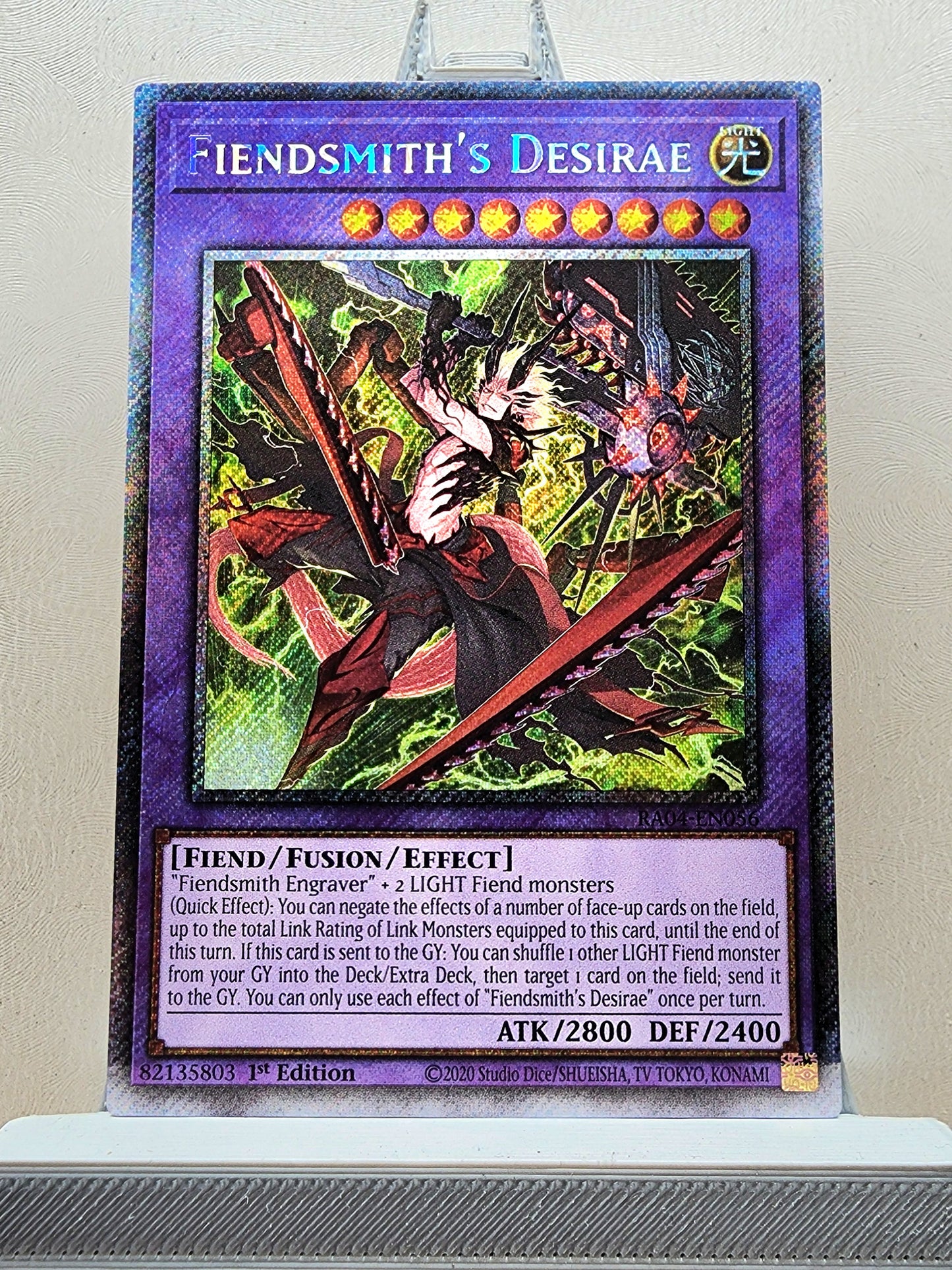 Yugioh! 1x Fiendsmith's Desirae (RA04 - Platinum Secret Rare) 1st Edition