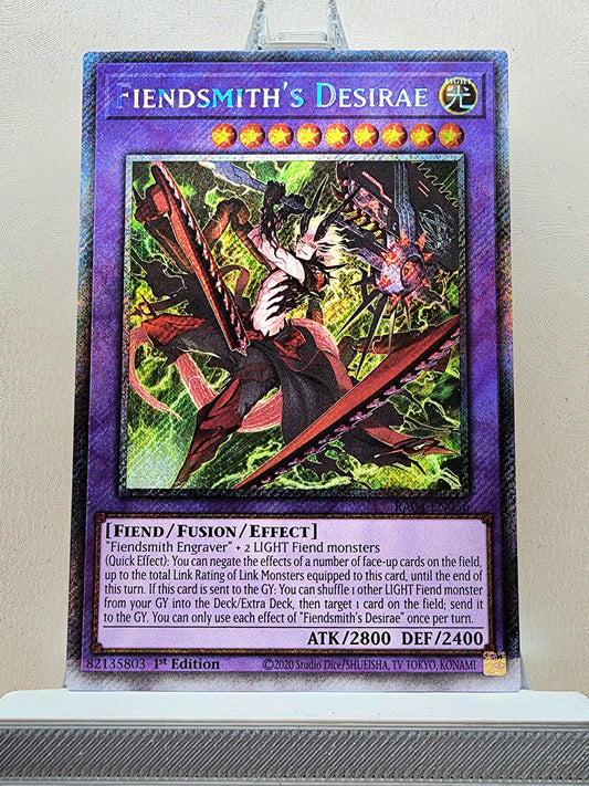 Yugioh! 1x Fiendsmith's Desirae (RA04 - Platinum Secret Rare) 1st Edition