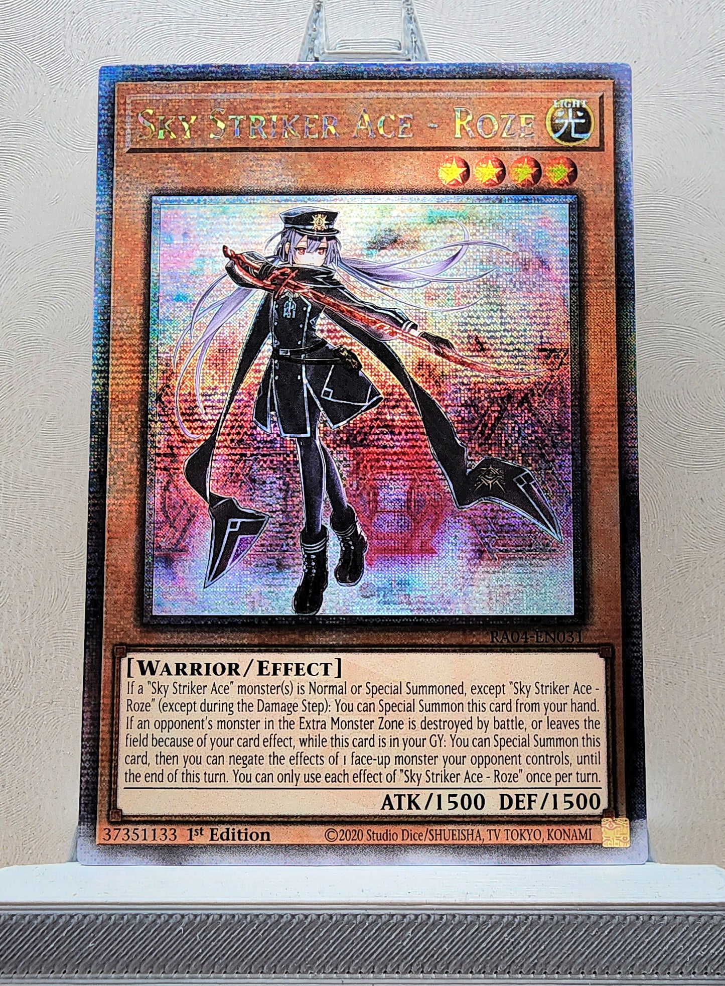 Yugioh! 1x Sky Striker Ace - Roze (RA04 - Quarter Century Secret Rare) 1st Edition