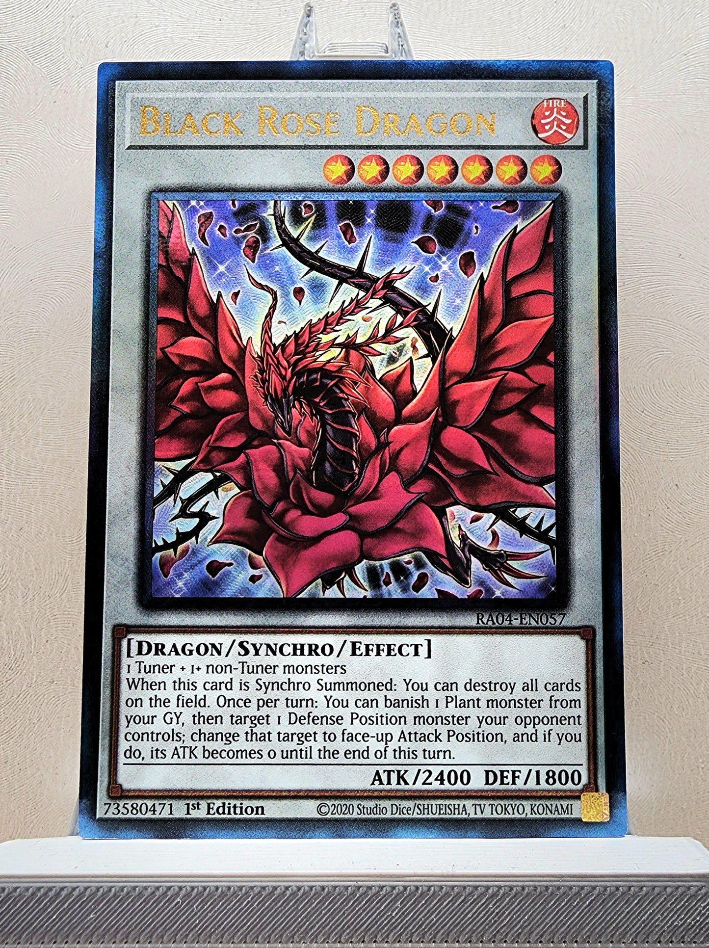 Yugioh! 1x Black Rose Dragon (RA04 - Prismatic Ultimate Rare) 1st Edition