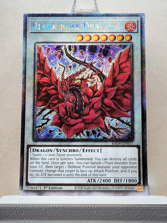 Yugioh! 1x Black Rose Dragon (RA04 - Platinum Secret Rare) 1st Edition