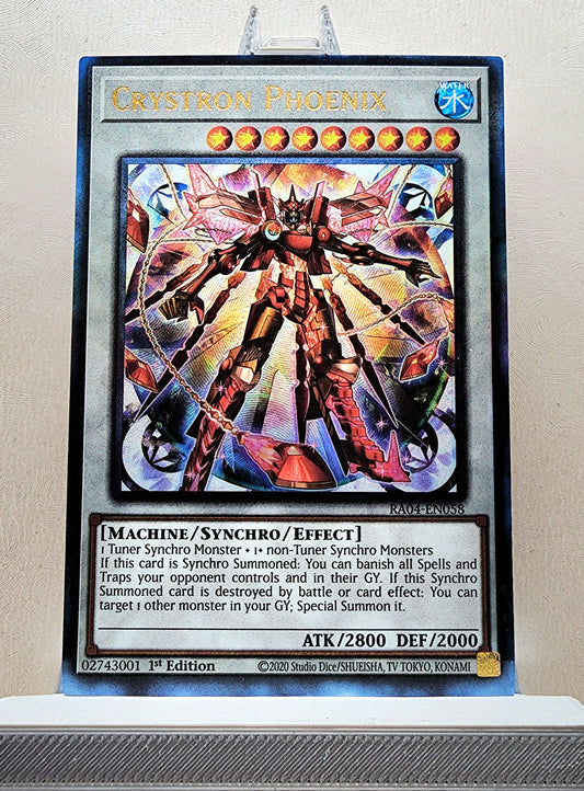 Yugioh! 1x Crystron Phoenix (RA04 - Prismatic Ultimate Rare) 1st Edition