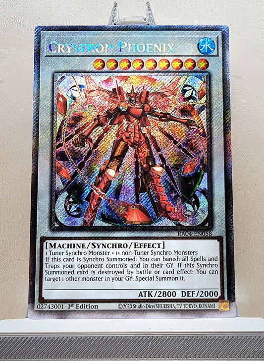 Yugioh! 1x Crystron Phoenix (RA04 - Platinum Secret Rare) 1st Edition