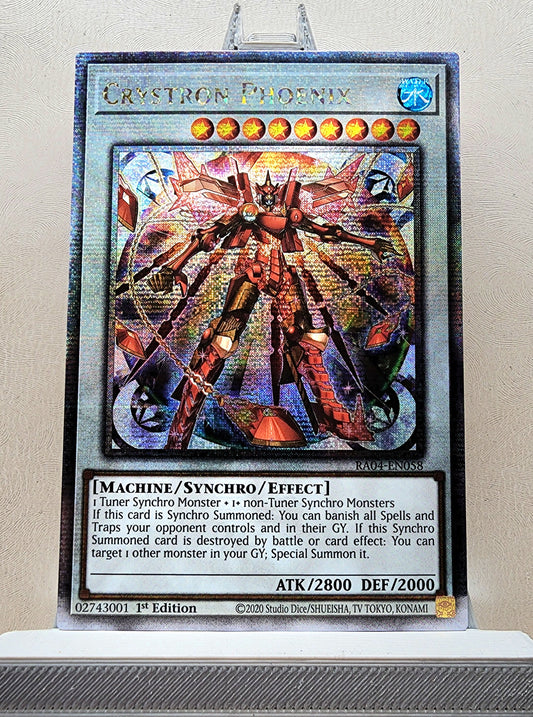 Yugioh! 1x Crystron Phoenix (RA04 - Quarter Century Secret Rare) 1st Edition