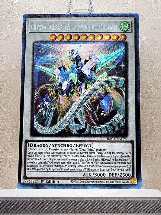 Yugioh! 1x Crystal Clear Wing Synchro Dragon (RA04 - Prismatic Collectors Rare) 1st Edition