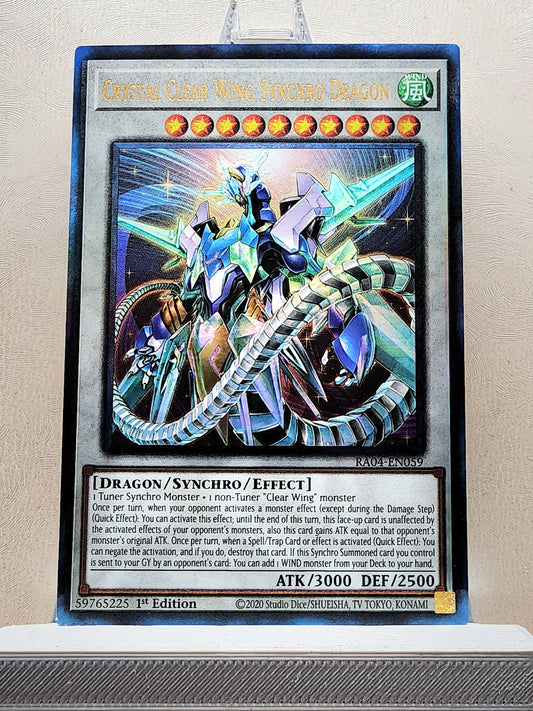 Yugioh! 1x Crystal Clear Wing Synchro Dragon (RA04 - Prismatic Ultimate Rare) 1st Edition