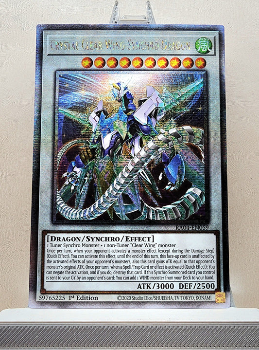 Yugioh! 1x Crystal Clear Wing Synchro Dragon (RA04 - Quarter Century Secret Rare) 1st Edition