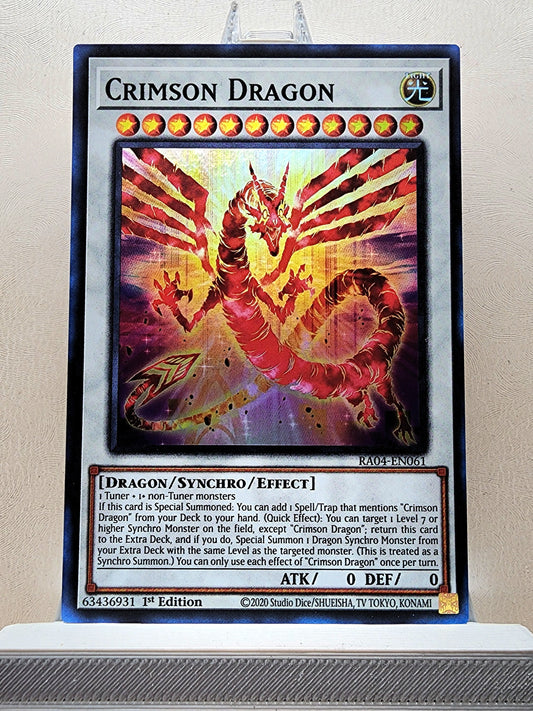 Yugioh! 1x Crimson Dragon (RA04 - Super Rare) 1st Edition