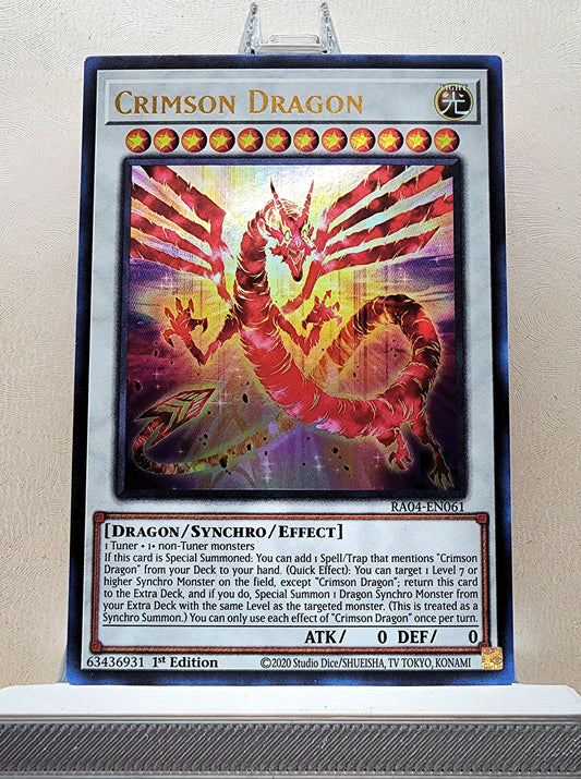 Yugioh! 1x Crimson Dragon (RA04 - Ultra Rare) 1st Edition