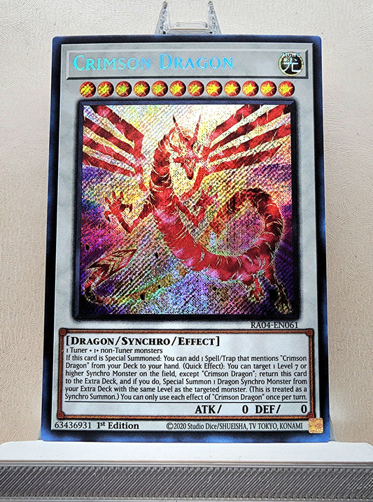 Yugioh! 1x Crimson Dragon (RA04 - Secret Rare) 1st Edition