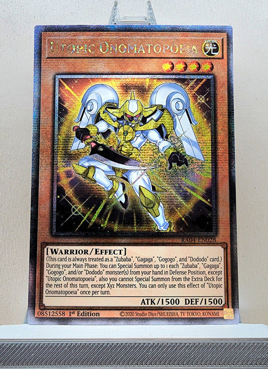 Yugioh! 1x Utopic Onomatopoeia (RA04 - Quarter Century Secret Rare) 1st Edition
