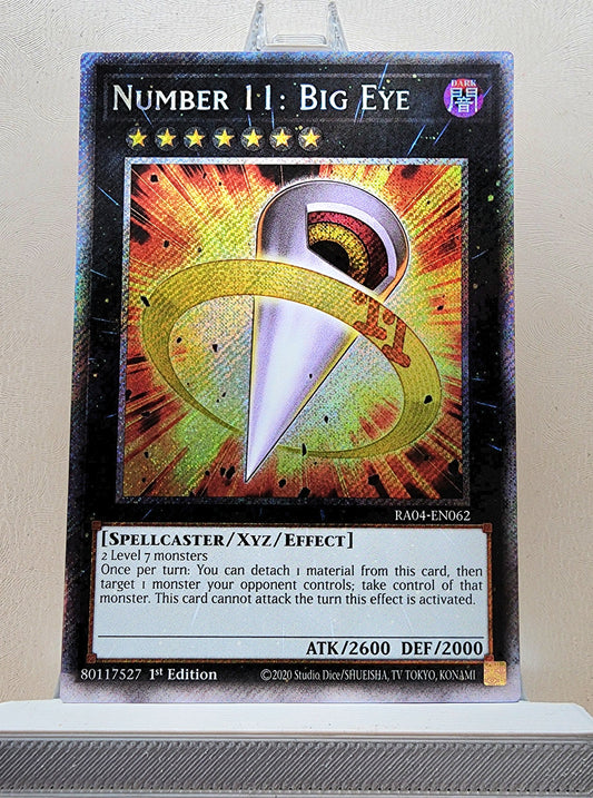 Yugioh! 1x Number 11: Big Eye (RA04 - Platinum Secret Rare) 1st Edition
