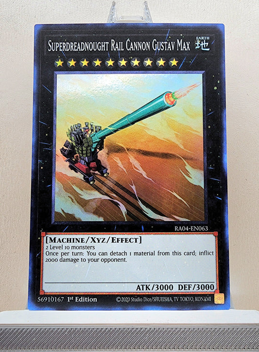 Yugioh! 1x Superdreadnought Rail Cannon Gustav Max (RA04 - Super Rare) 1st Edition