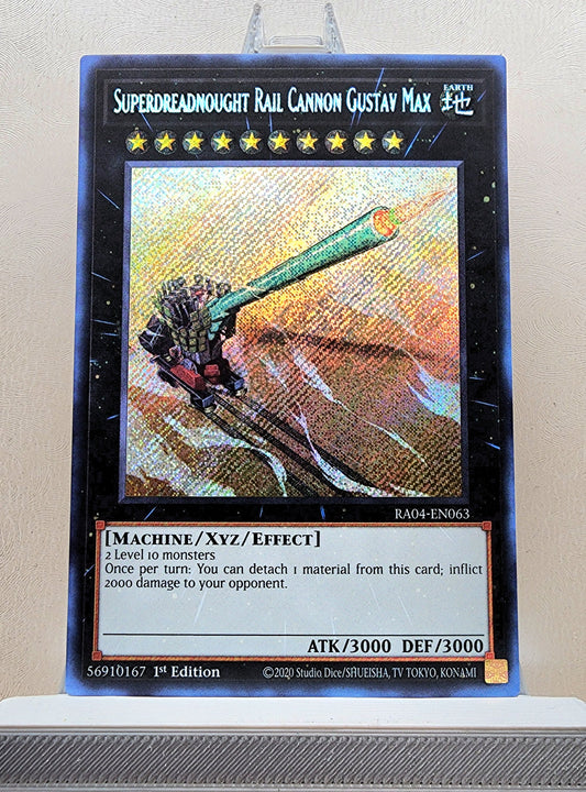 Yugioh! 1x Superdreadnought Rail Cannon Gustav Max (RA04 - Secret Rare) 1st Edition