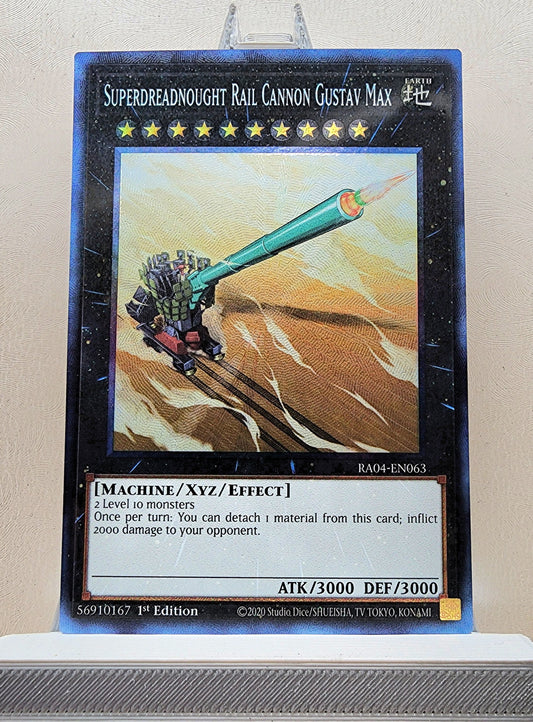 Yugioh! 1x Superdreadnought Rail Cannon Gustav Max (RA04 - Prismatic Collectors Rare) 1st Edition