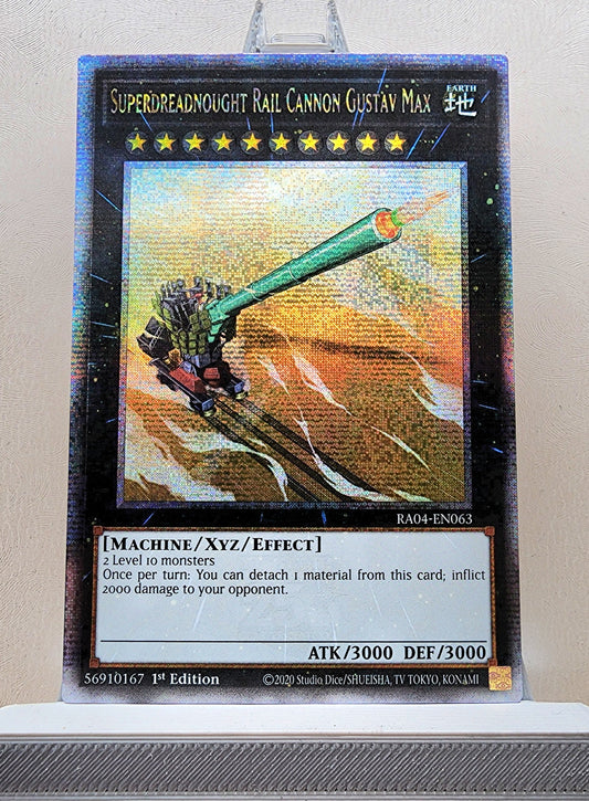Yugioh! 1x Superdreadnought Rail Cannon Gustav Max (RA04 - Quarter Century Secret Rare) 1st Edition