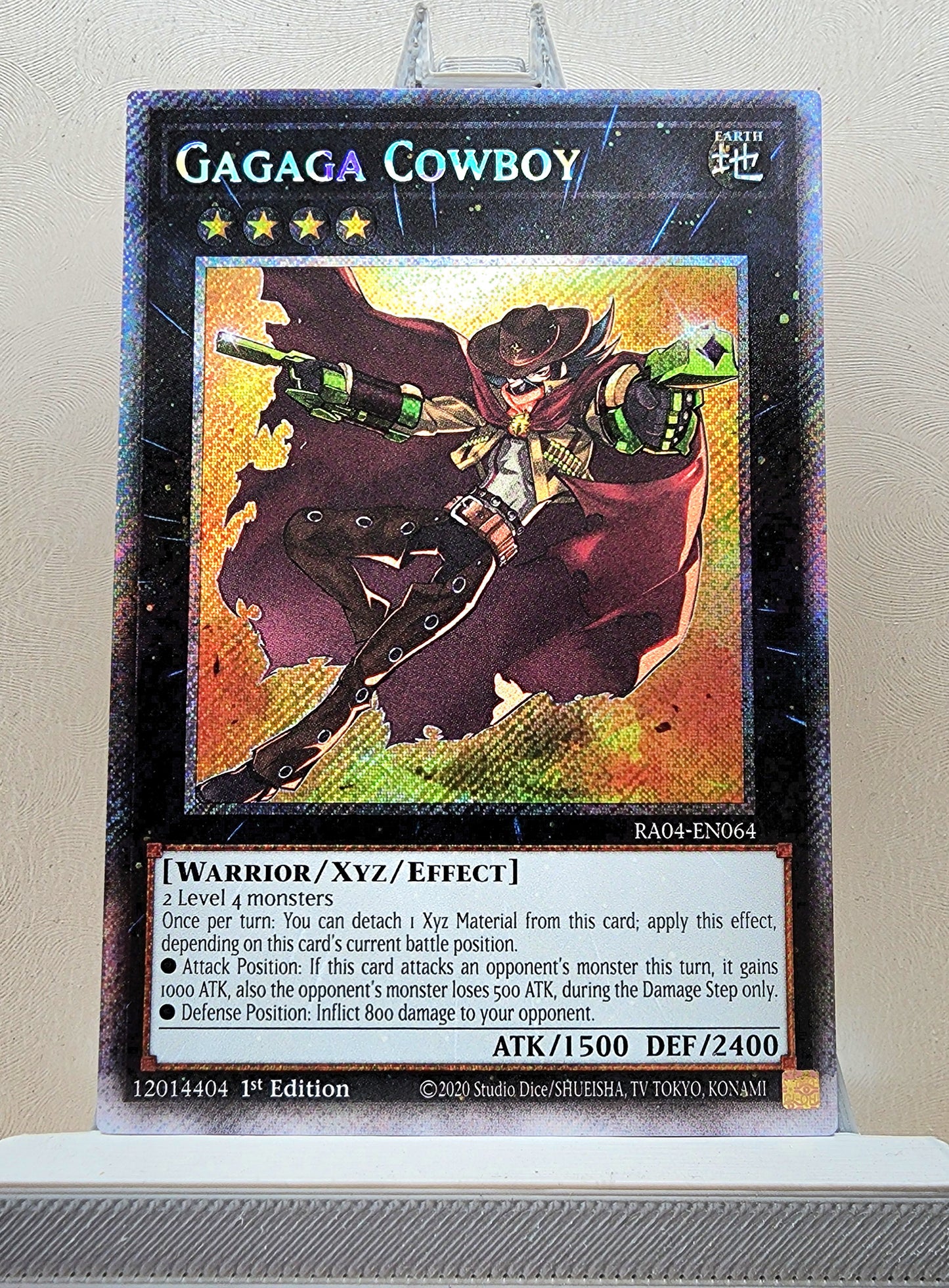 Yugioh! 1x Gagaga Cowboy (RA04 - Platinum Secret Rare) 1st Edition