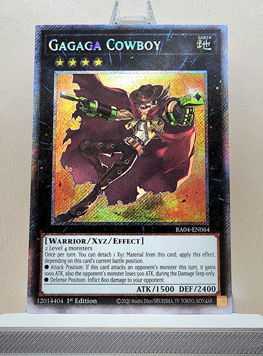Yugioh! 1x Gagaga Cowboy (RA04 - Platinum Secret Rare) 1st Edition