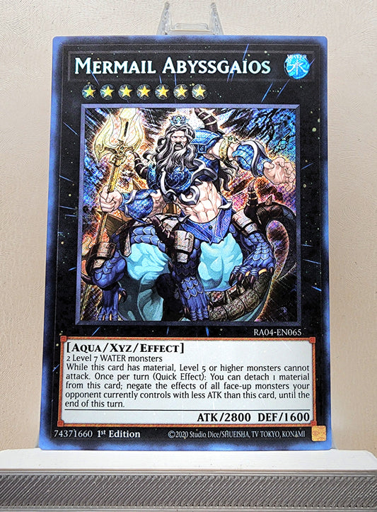 Yugioh! 1x Mermail Abyssgaios (RA04 - Secret Rare) 1st Edition