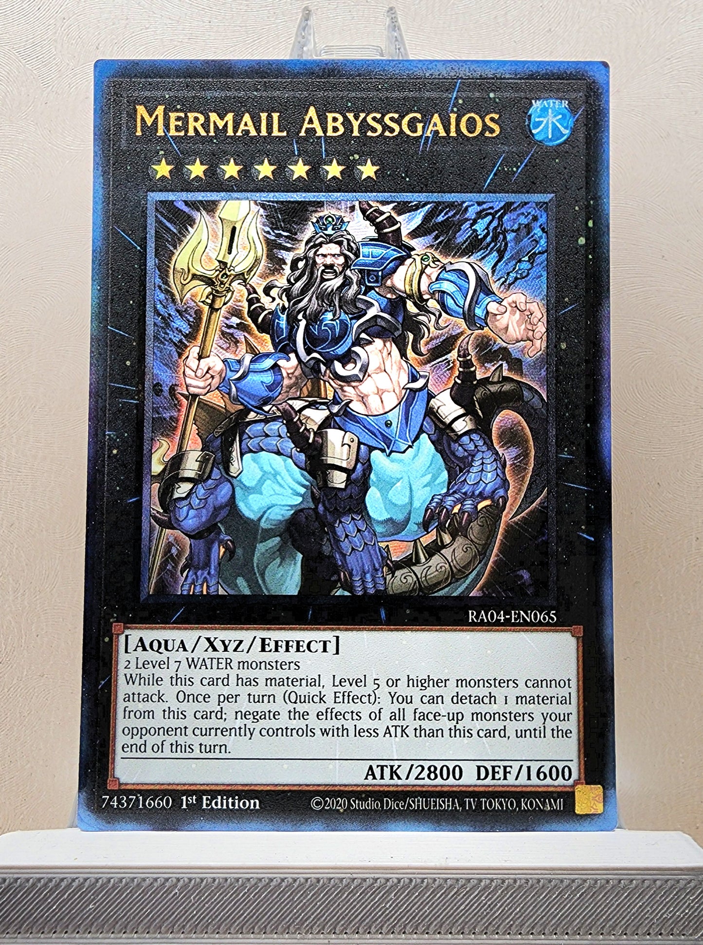 Yugioh! 1x Mermail Abyssgaios (RA04 - Prismatic Ultimate Rare) 1st Edition